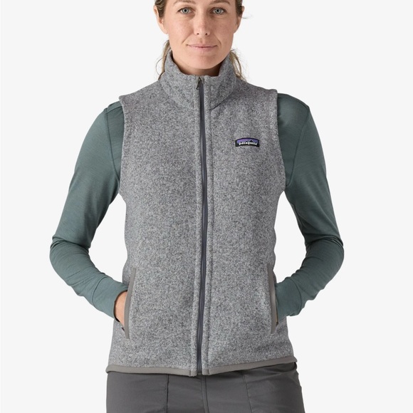 Patagonia Women’s Heather Gray Fleece Vest Size L - Picture 12 of 13